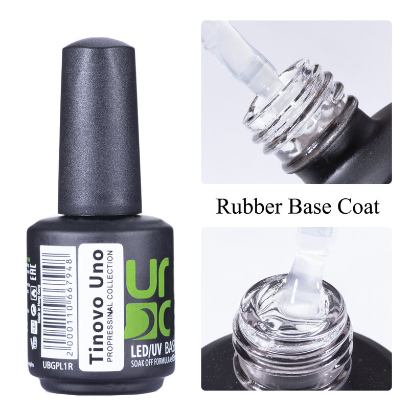 Tinovo Uno Nieuwste Rubber Base Gel Nagellak Uv Semi Permanente Dikke Sterke Base Coat Top Coat Voor Manicure Nagels art Salon