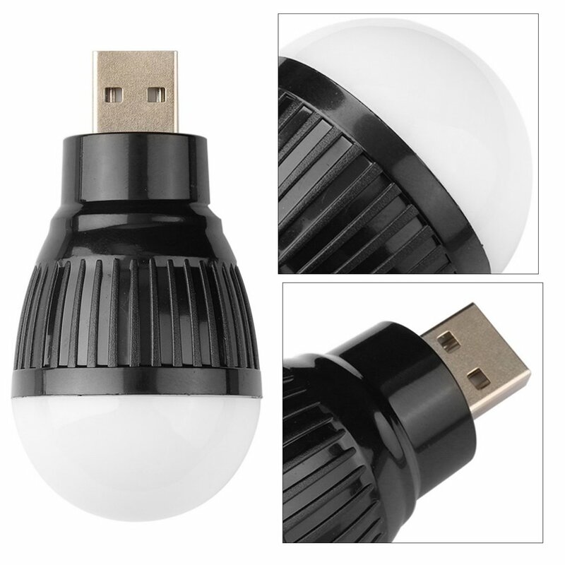 USB 휴대용 다기능 미니 LED 작은 전구, 3w 야외 비상 조명, 에너지 절약 하이라이트 램프