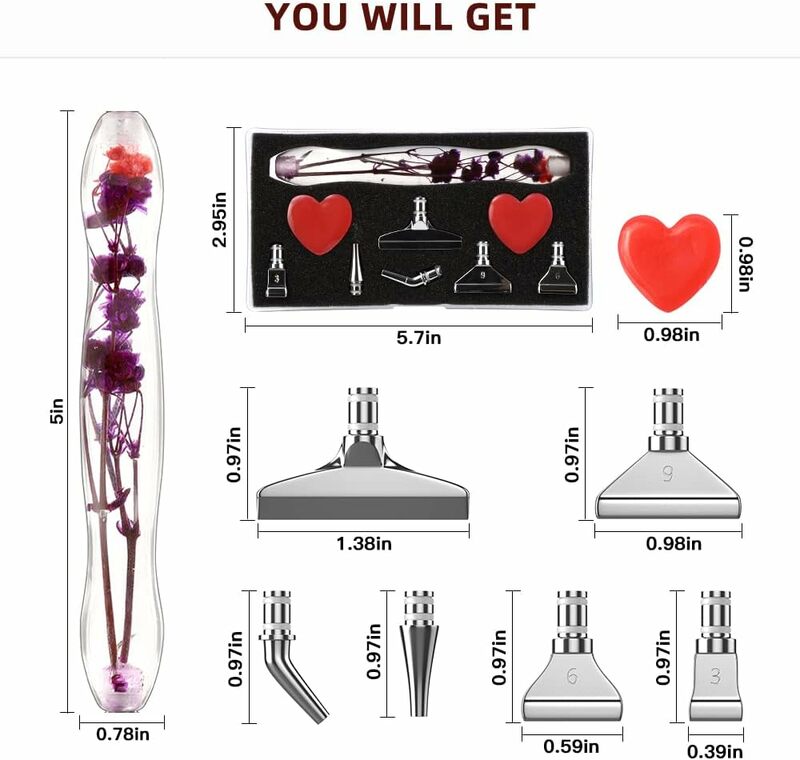 Dry Flower Diamond Painting Pen Resin Point Drill Pen With Metal Pen Heads DIY Crafts Cross Stitch 5D Diamond Embroidery Tool