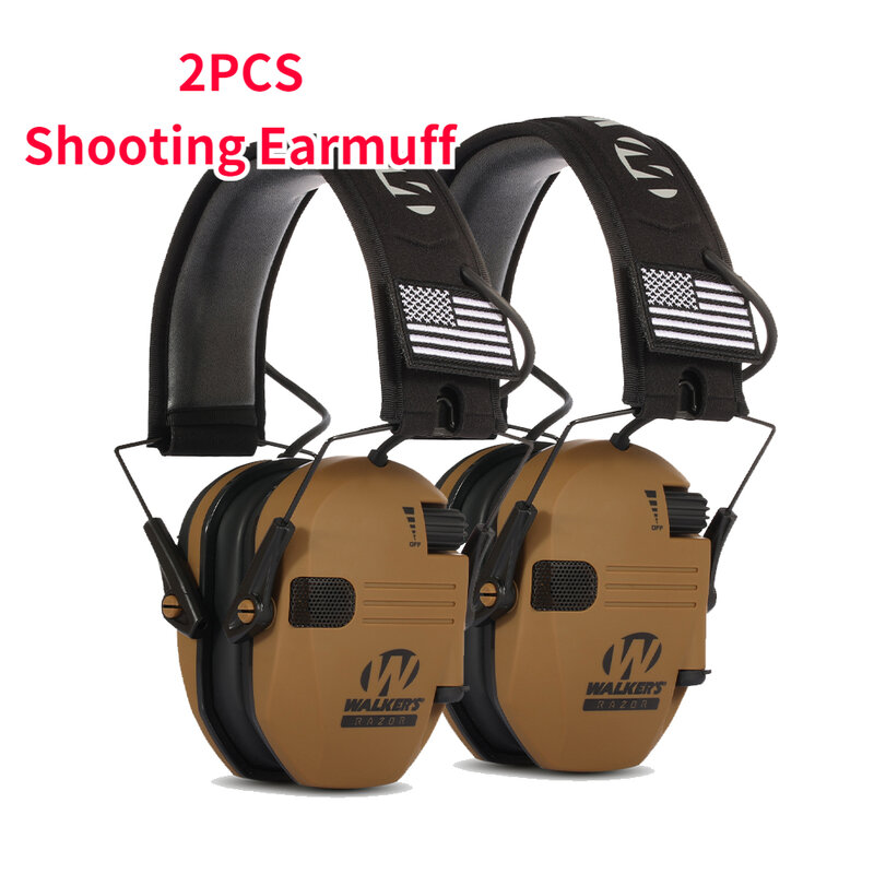1/2pcs for Walker's Razor Slim Electronic Muff Electronic Shooting Earmuff Tactical Hunting Hearing Protective Headset