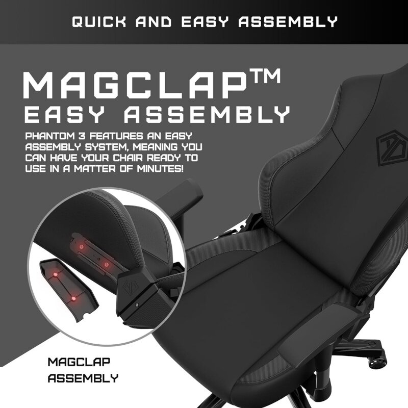Anda Seat Phantom 3 skórzane fotel gamingowy s dla dorosłych-duże szerokie fotel gamingowy siedziska z stabilizator lędźwiowy, wygodne wysokiej jakości Vid