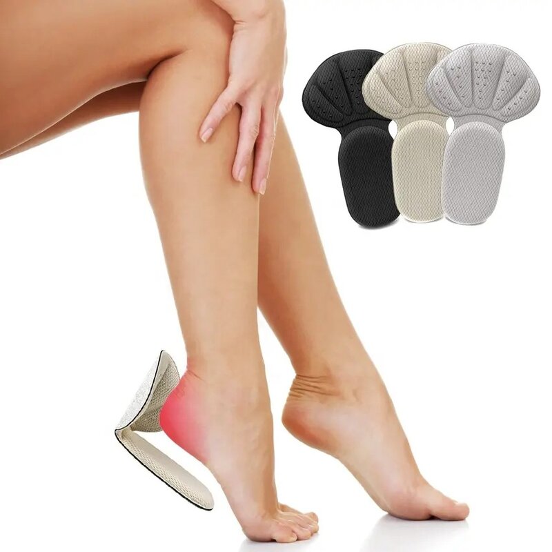 Almohadillas Adhesivas para el talón, plantillas para el cuidado de los pies, en forma de T, antidesgaste, 2 en 1, Unisex