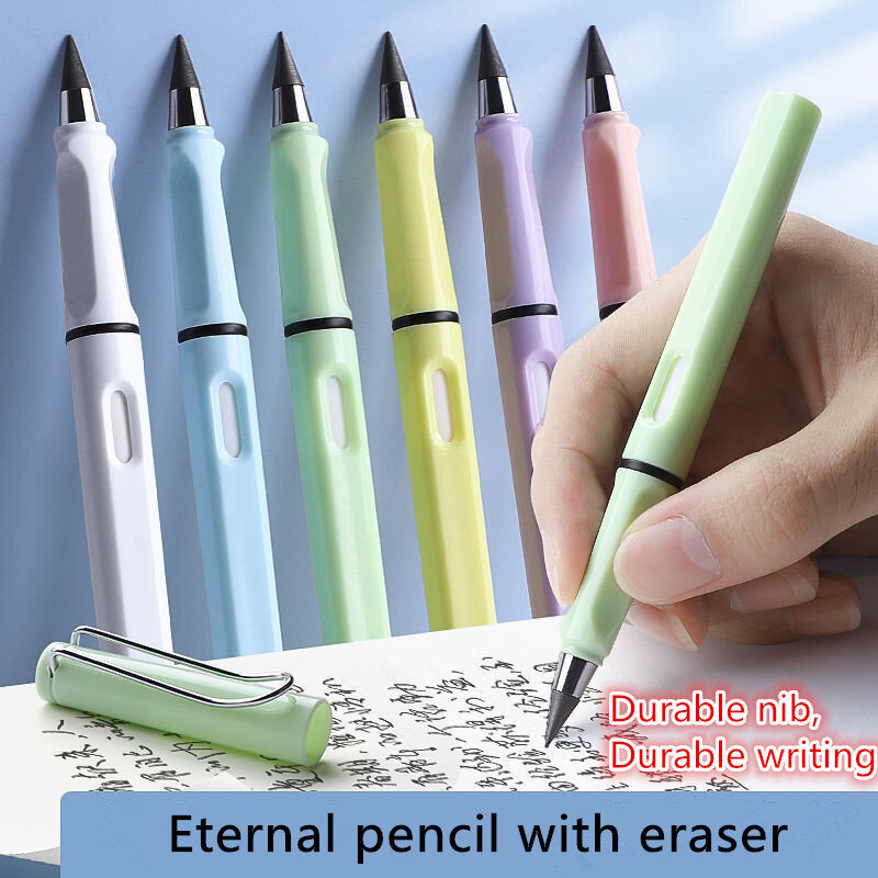 프리미엄 자동 인피니티 연필, 샤프닝 없는 블랙, 하이테크 기계식 연필, 어린이 학교 문구 용품