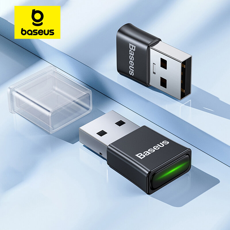 Baseus-USB 블루투스 5.3 동글 어댑터, PC 스피커 무선 마우스 키보드 음악 오디오 수신기 송신기 무선 어댑터