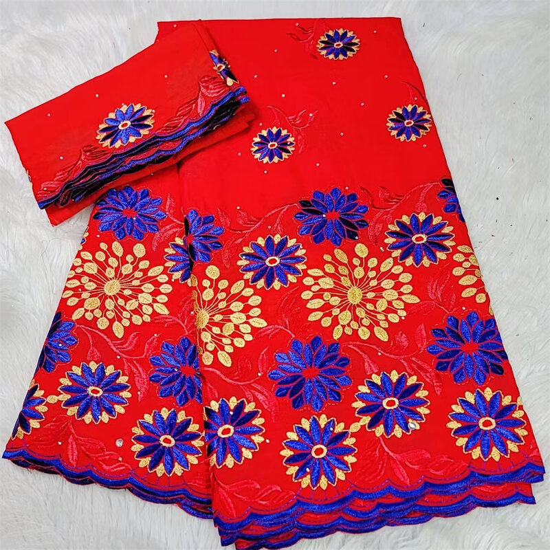 Africano francês tecido de renda líquida 2023 luxo nigeriano suíço voile renda na suíça 100% algodão tecido 5 + 2 metros para vestido qf0422