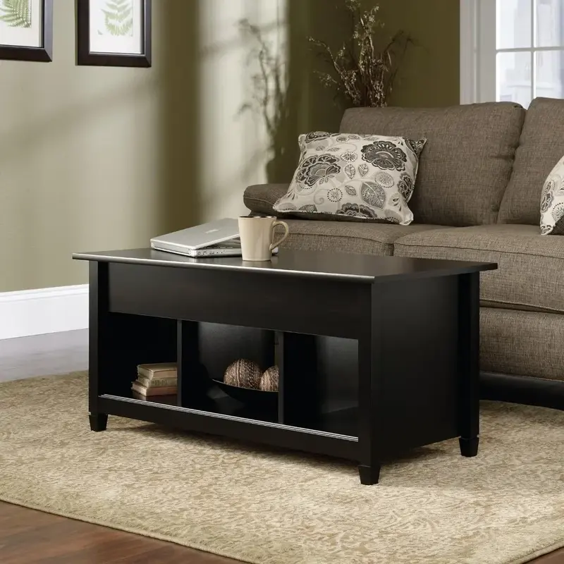 Современный кофейный столик с черной отделкой для гостиной, мебель с краями, водный подъемник, журнальный столик, столовые наборы, ночные столики