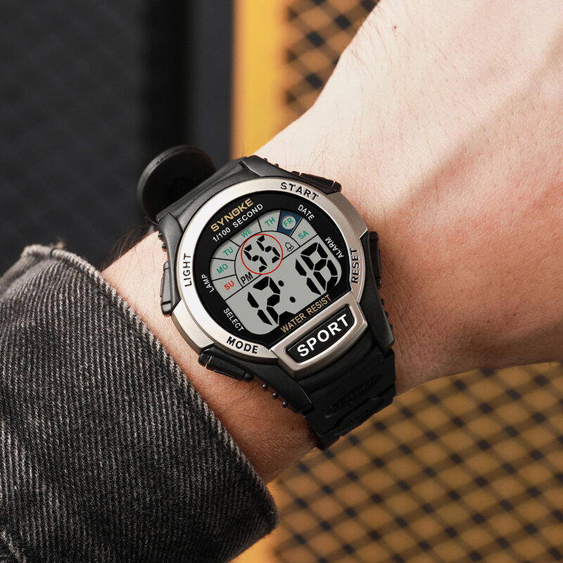 SYNOKE orologi sportivi da uomo cronometro militare impermeabile antiurto multifunzione orologi da polso digitali studenti Relogio Masculino