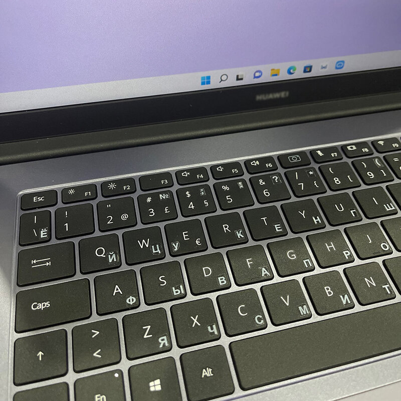 Cubierta de teclado de letras de idioma de película adhesiva rusa transparente para Notebook, PC, protección contra el polvo, accesorios para computadora portátil, 1Pc