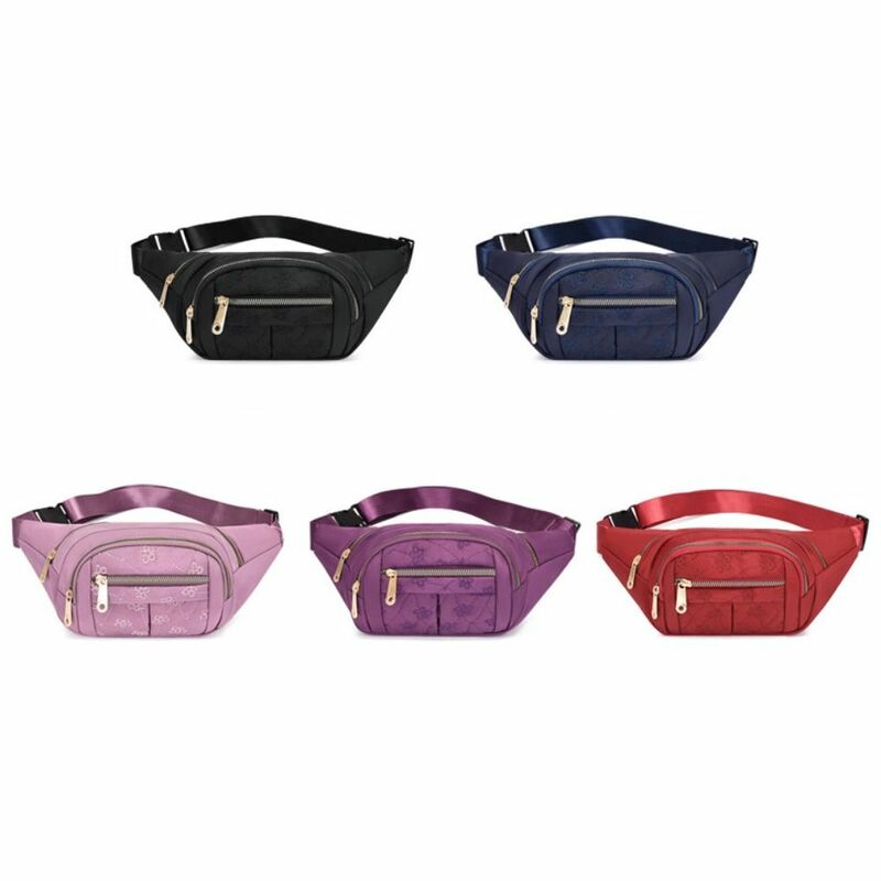 Bolsa de peito de nylon multifuncional para mulheres, bolsa de pano pequena, bolsa multicompartimento para celular unissex, 6 cores
