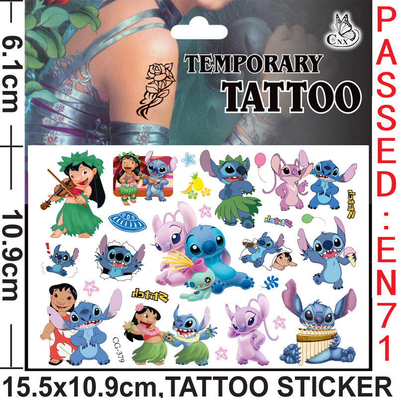 Pegatinas de tatuaje de dibujos animados de bebé interestelar para niños, transferencia de agua, pegatinas de tatuaje desechables, juguetes Kawaii, regalo, nuevo