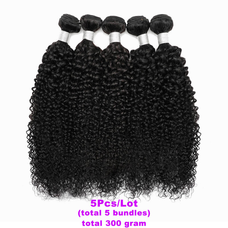 60Gram/bundel Jerry rambut manusia keriting bundel 12 sampai 22 inci ekstensi rambut India Remy warna hitam pakan ganda rambut keriting