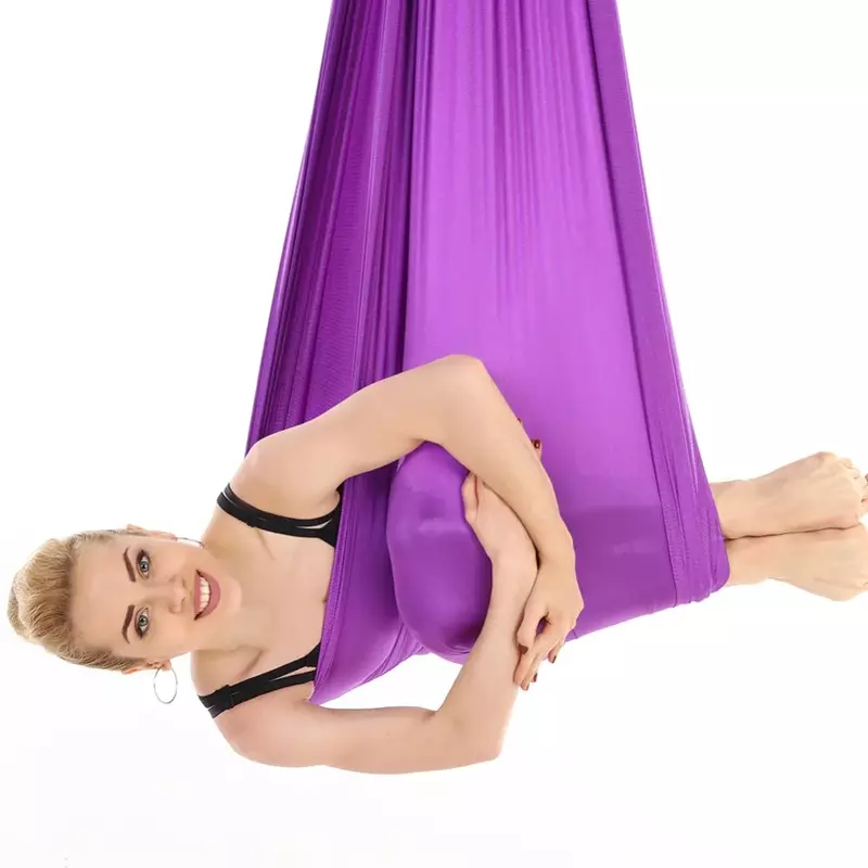 Nylon Aerial Silk Yoga Hammock, Anti-Gravidade Inversão Swing, Pilates Yoga Belt, Body Building Shaping, Ginásio de Fitness, 4*2.8m