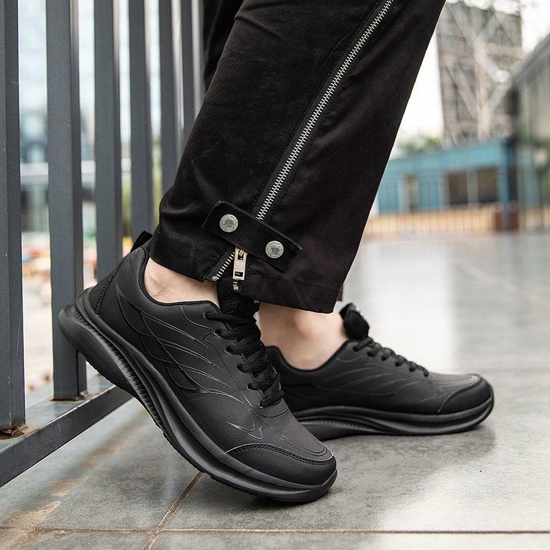 Men's Shoes Autumn Fashion Brand Sense Student Sports and Leisure Running Height Increasing Insole White Clunky Trendy Shoes Boy