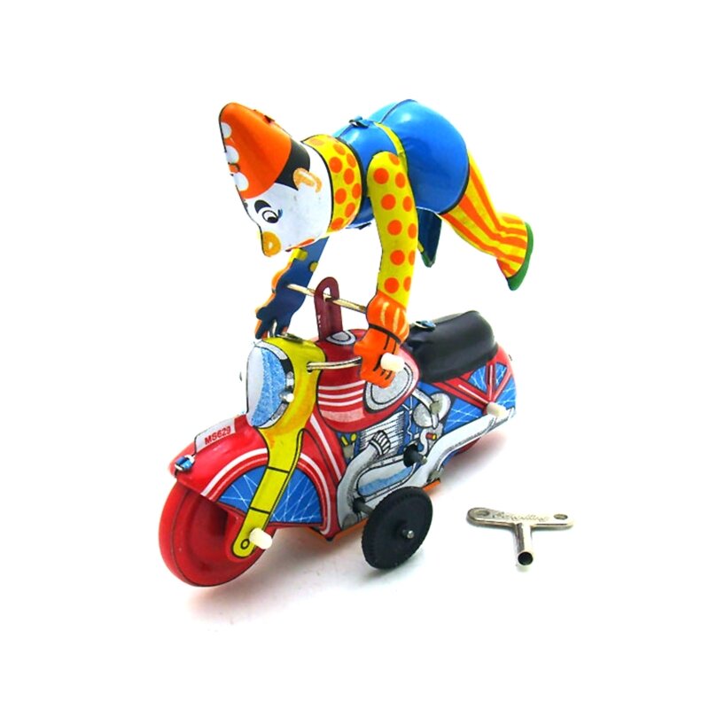 Tin Craft Toy Nostalgiczne nakręcane hiszpańskie motocykle Retro Vintage Ozdoby Dropship