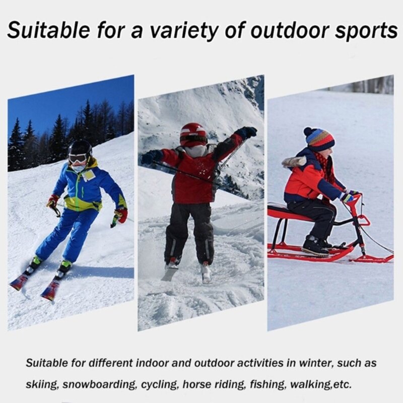 Guantes nieve aislados para manoplas invierno para bebés con guantes esquí para niños con calidez adicional