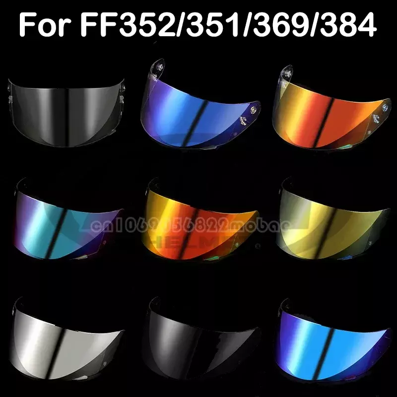 LS2 Ff352 Helmet Visor Suitable for LS2 FF352 FF351 FF369 FF384 Model Transparent Smoke Colorful Helmet Lens