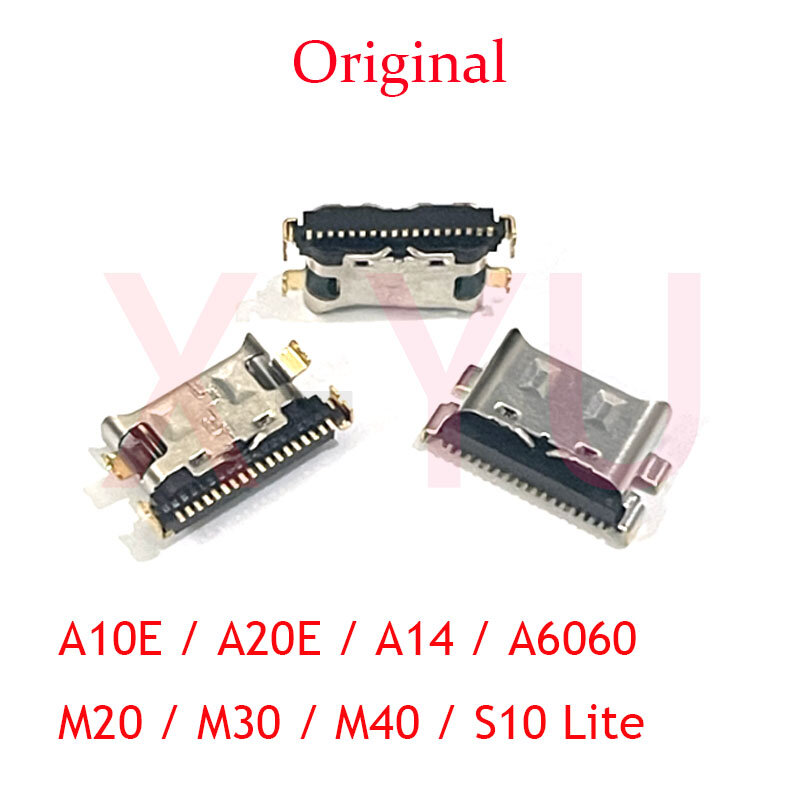 10PCS Original For Samsung A10E A20E A14 A6060 M20 M30 M40 S10 Lite USB Charging Charge Port Dock Socket Repair Parts