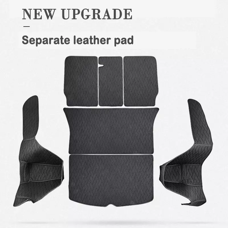 New Leather Trunk Mats Fully Surrounded Waterproof Non-Slip Liner Custom Floor mat for Tesla Model Y 3 Highland X 2017 to 2024