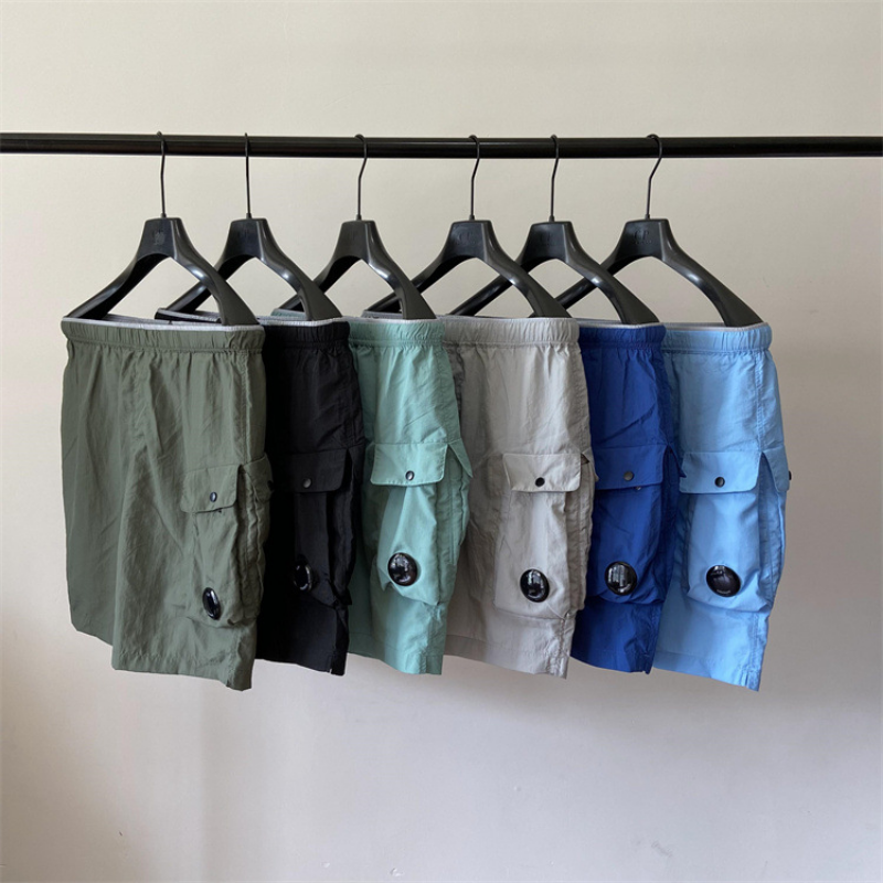Summer Quick Drying Sports Shorts Men's Youth Fashion Brand Outdoor Cargo Shorts CP Lens Casual Short Pants Mens Beach Pants