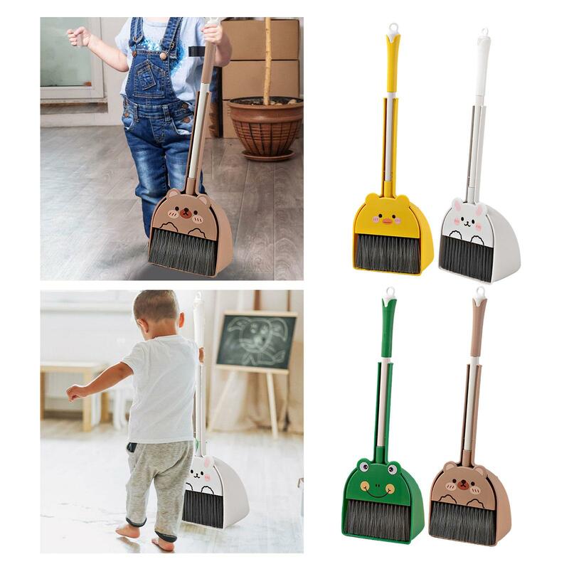 Kids Broom Dustpan Set Novelty Little Housekeeping Helper Set House Cleaning Gifts Cleaning Sweeping Play Set for Girls Age 3-6