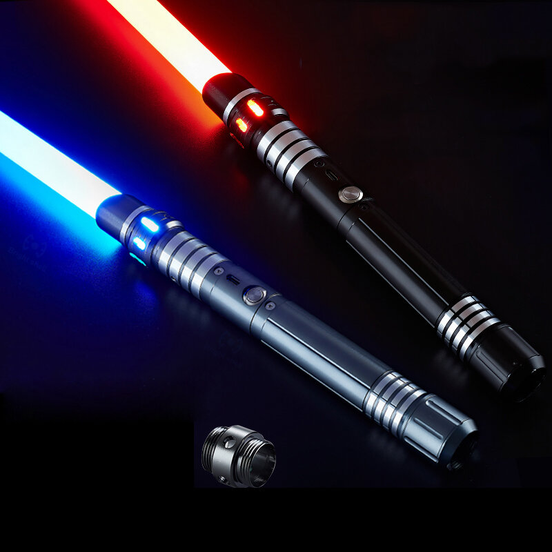 Metal Laser Sword Toys para crianças, RGB Light Saber, 7 Color Change, Soundfonts Force FX, FOC Blaster, Jedi Laser Sword Gift