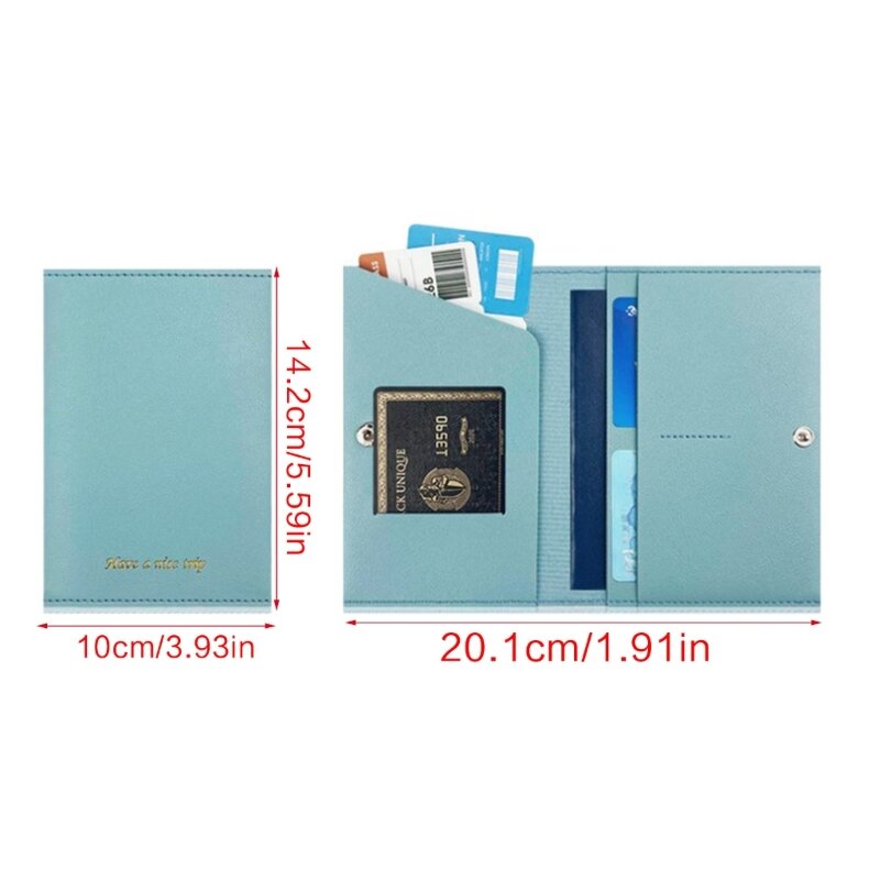 Kreditkarte Reisepass Business Geldbörse Multi-Slot Pocket Wallet für Männer Frauen Geldbörse Tragbare Geldbörse