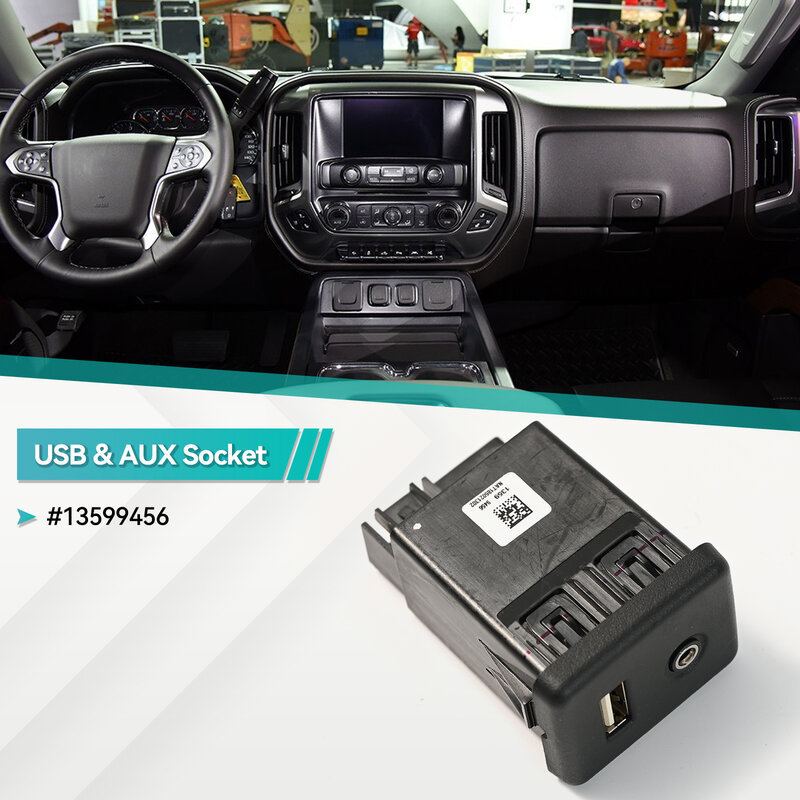 Port de charge USB et AUX de voiture pour Opel, prise de courant, connecteur, interrupteur, SachInsignia A, MK7, Astra K, GMC, Chevrolet Buick, 13599456
