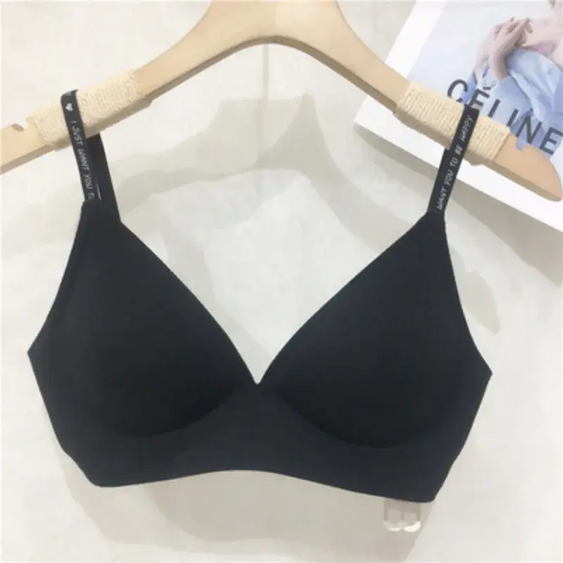 New Creative Girl Bra Women's Small Breasts Show Large Upper Support No Underwire Lace Side Folding Single-piece Bra