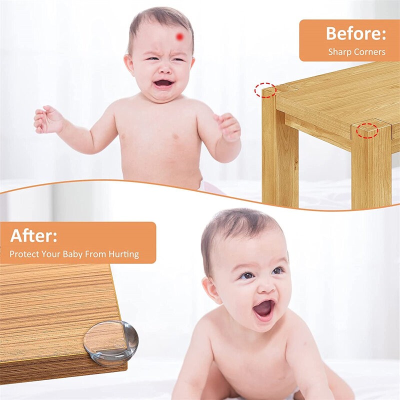 Pelindung sudut PVC bening 4 buah untuk perlindungan keamanan bayi pelindung sudut furnitur lembut & penutup tepi terhadap Corners4 tajam