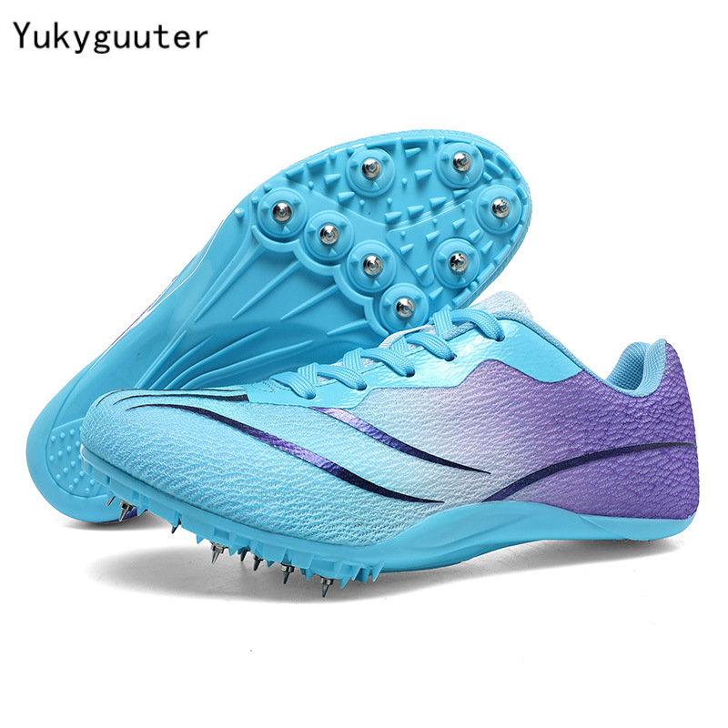 Men Women Track Field Events Cleats Sprint Shoes Athlete Short Spikes Running Sneakers Training Racing Sport Shoes Size 35-45