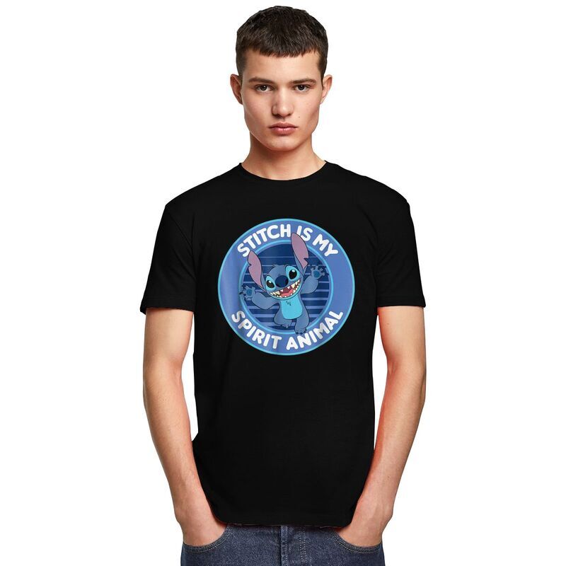 Stitch And Lilo Anime t-shirty męskie t-shirty z krótkim rękawem koszulka na co dzień wstępnie skurczona bawełniana koszulka Slim Fit towar