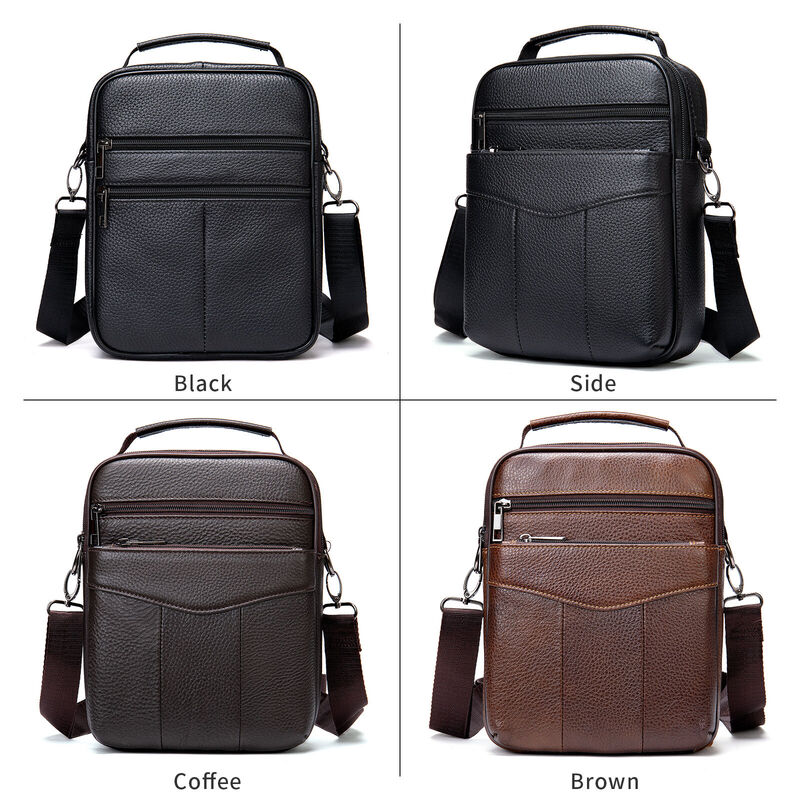 WESTAL Crossbody Bags for Men Fashion Men's Designer Shoulder Bag Men Genuine Leather Black Flap Messenger Bags Man Handbag 7456