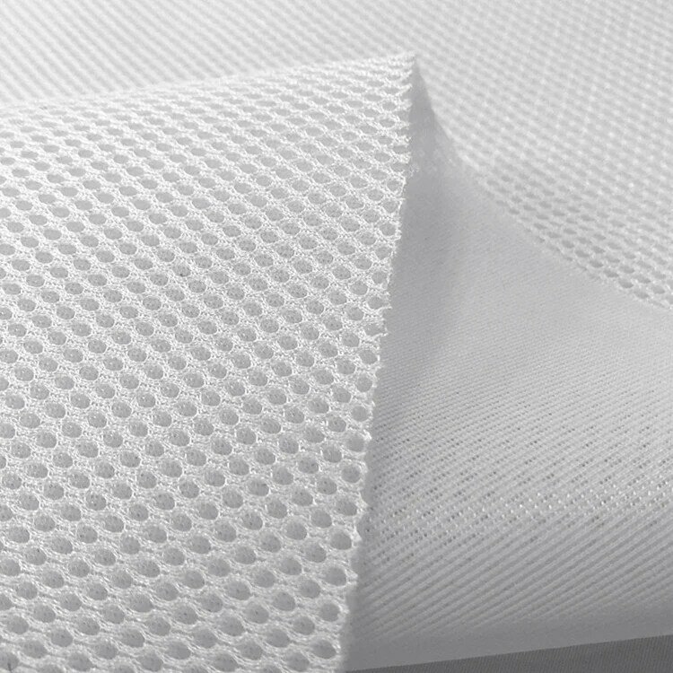 Sandwich Mesh Fabric 3D By The Meter for Car Seat Shoes Decorative Diy Sewing Fluffy Breathable Cloth Plain Soft Black Polyester