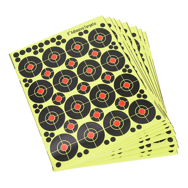 160 piezas/10 hojas de objetivo de tiro, papel fluorescente brillante, Flecha de caza