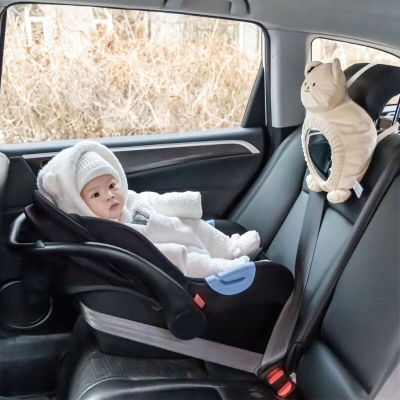 Anti-Glare-Baby-Glasbär-Rückspiegelglas, verstellbares Rücksitzglas für Fahrzeuge