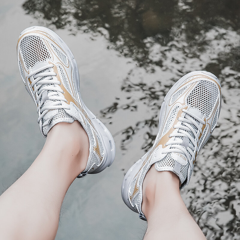 أحذية مياه سريعة الجفاف قابلة للتنفس للرجال ، أحذية رياضية حافي القدمين ، صنادل شاطئية خارجية ، أحذية سباحة للغوص في البحر النهري
