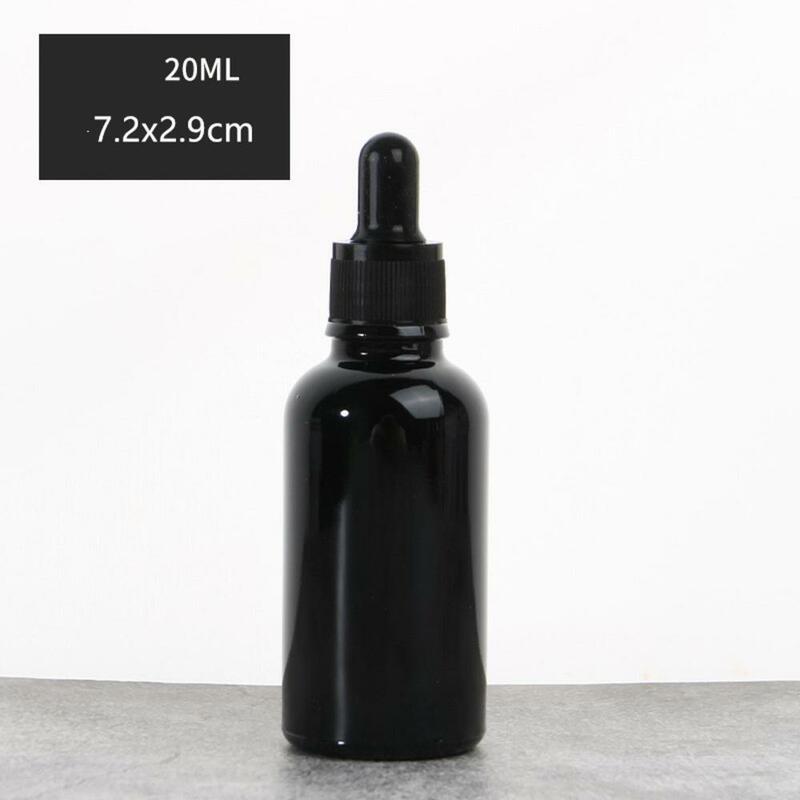 Garrafas De Vidro Black Dropper, Garrafas De Óleo Essencial Para Perfume, Recipientes De Maquiagem De Armatoterapia, 5ml, 10ml, 15ml, 20ml, 30ml, 50ml, 100ml