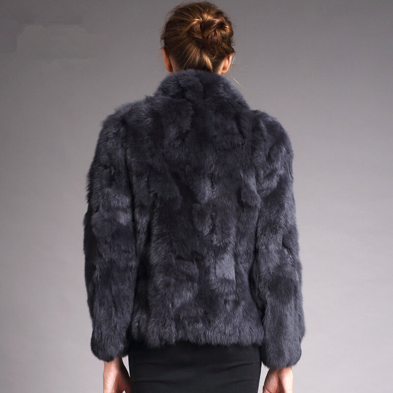 Abrigo de piel de conejo Natural para mujer, chaqueta de invierno, ropa de promoción de piel Real, envío gratis, 2023 frío