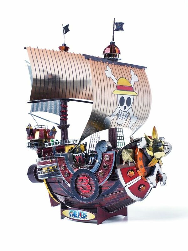 ONE PIECE Thousand Sunny 3D Handmade Adult Stress Relief Toy Metal Puzzle DIY Assembly Desktop Decoration Model Figure Gift