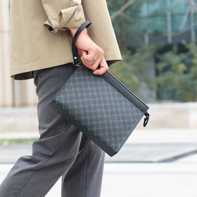Bolsas de luxo para homens, bolsa envelope, bolsa masculina, pulseiras de telefone, bolsa designer, novo