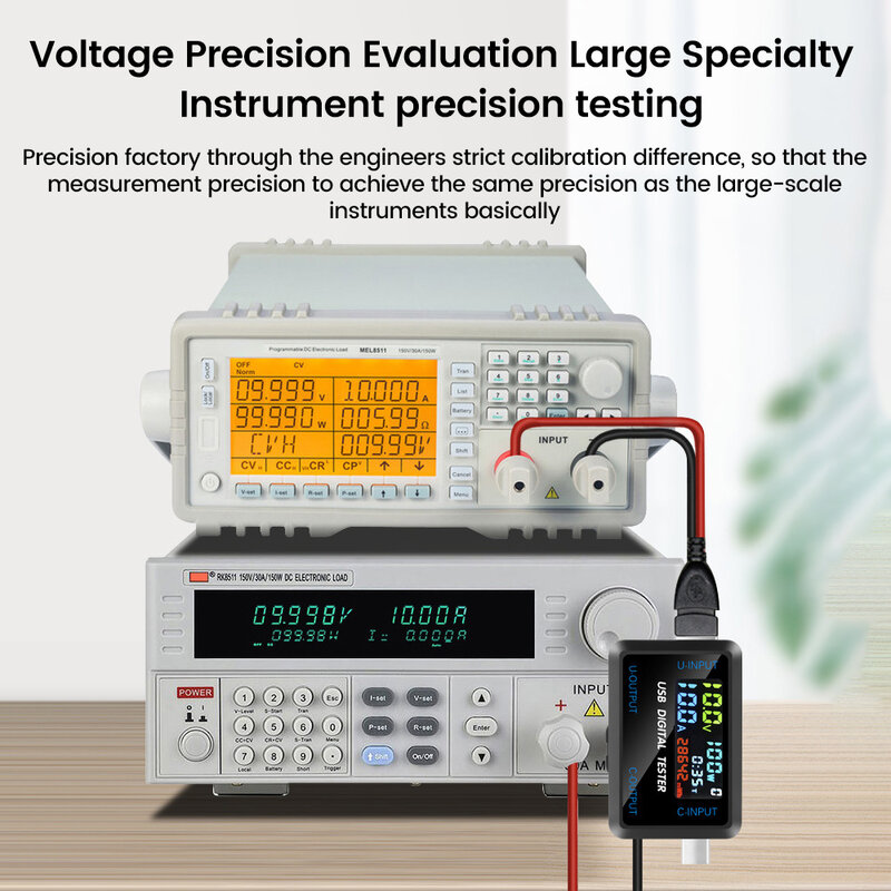 Usb Tester Dc Digitale Voltmeter Amperimetro Huidige Spanningsmeter Amp Volt Ammeter Detector Power Bank Oplader Indicator Type-C