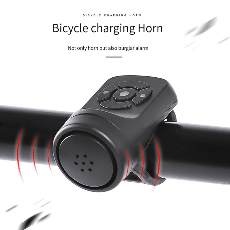 Klaxon d'alarme antivol de vélo de route de montagne, klaxon électrique de moto, accessoires de vélo, aste par USB, 4 modes