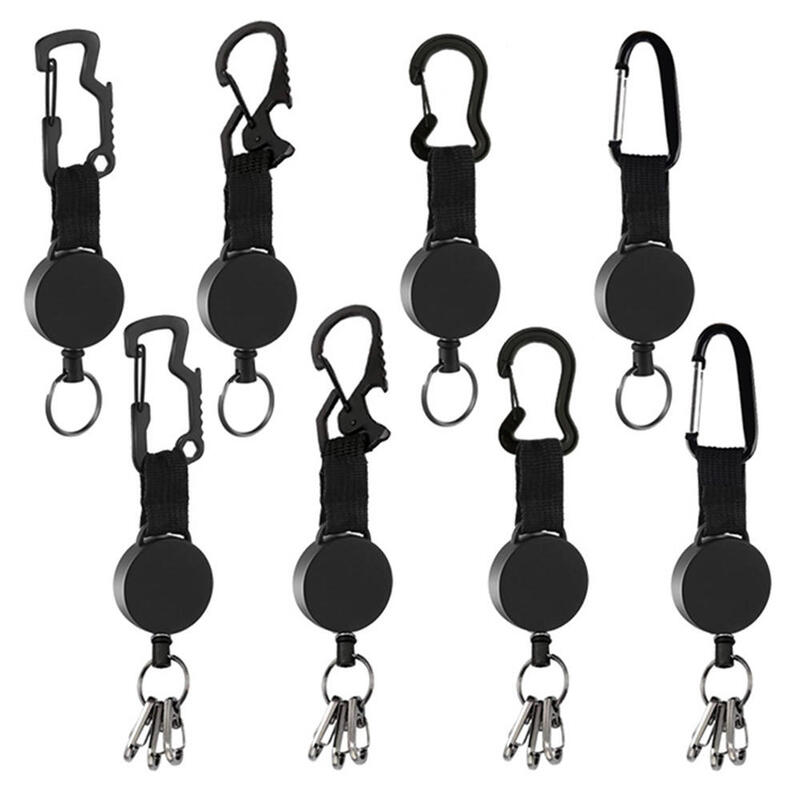 Retrátil Badge Clip, Metal ABS Titular Do Cartão, Abridor De Garrafas, Pull Key Ring, Wrench Carabiner, Chaveiro, Ferramenta EDC