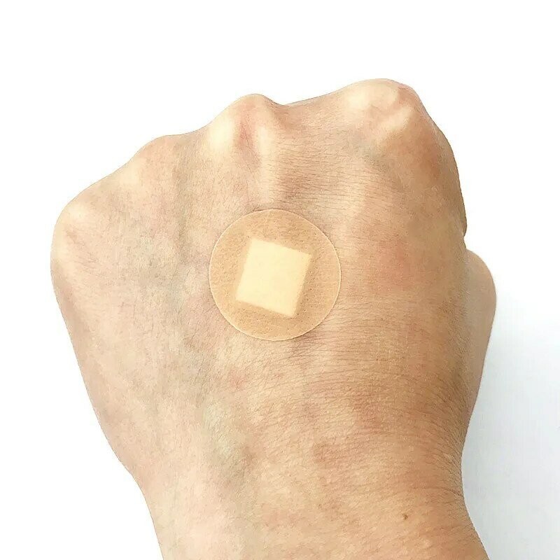 100Pcs/ชุดเครื่องมือฉุกเฉินรอบ Skin Patch กันน้ำแผลพลาสเตอร์กาวผ้าพันคอวงกลมที่ปราศจากเชื้อ Hemostasis Patch