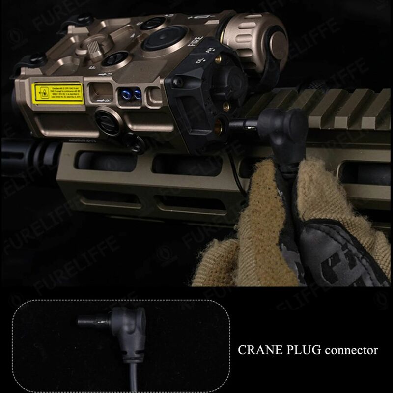 Tactical AXON Remote In-Line Dual Function Pressure Switch Flashlight PEQ NGAL Laser Pushbutton SF/2.5///Crane Plugs