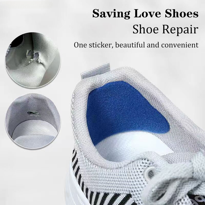 Calçados Esportivos Reparação Adesivos, Protetor de Salto PU, Buracos Anti-Desgaste, Patches Auto-Adesivos, Almofada para Sneakers Insert, 4Pcs