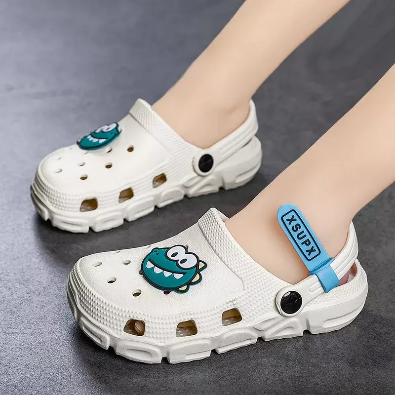 Children Slippers Boy Girls Clogs Summer Casual Shoe EVA Slides Size 36-35 Sandals Cartoon Dinosaur Boy Slippers