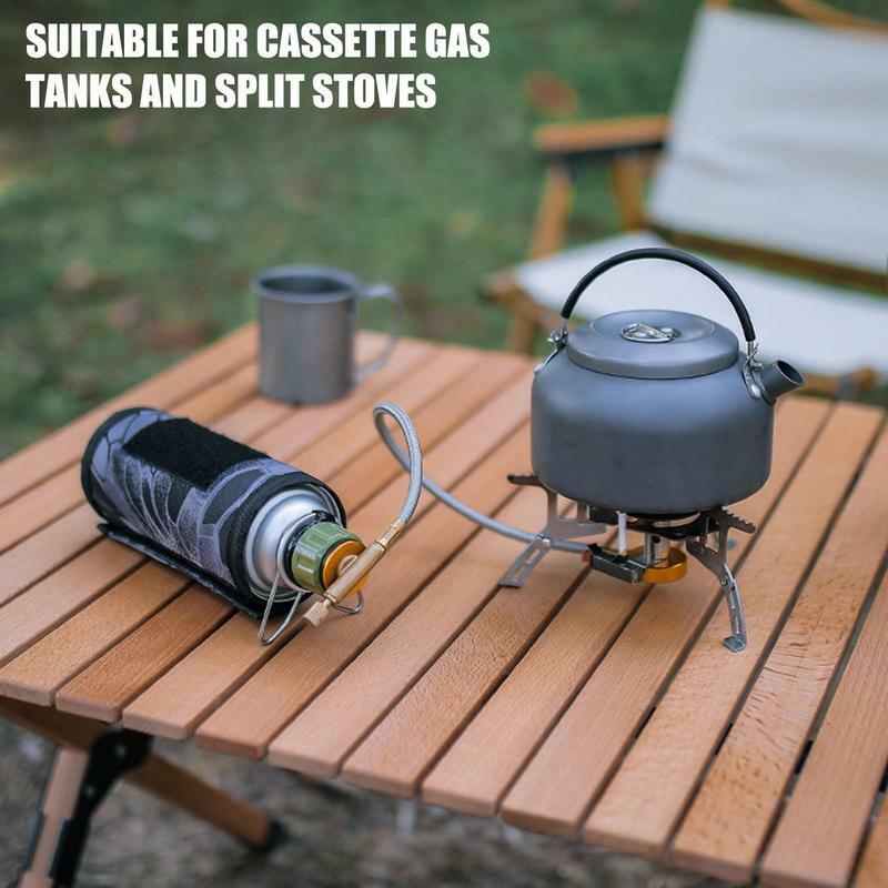 Adaptador de lata portátil, convertidor de lata para estufa de campamento, adaptador de tanque, convertidor de lata para acampar al aire libre