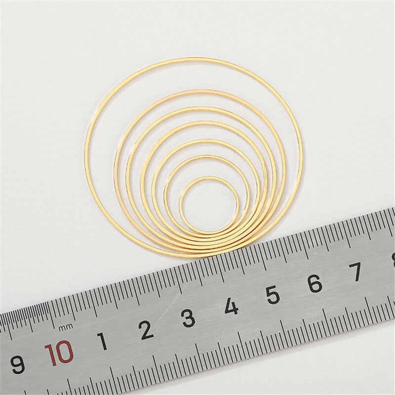 14 Karat vergoldeter Ring Kreis geometrischer Ring hängen Ring DIY hand gefertigten Ohrschmuck Anhänger Material Zubehör q010