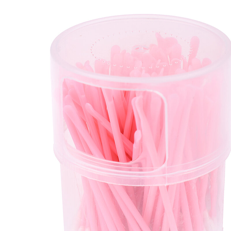 100pcs/Box Disposable Double Head Cotton Swab Women Makeup Plastic Ear Pick Cotton Swabs Nose Ears Cleaning Health Care Tools